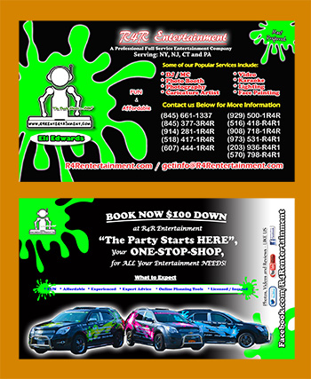 R4R Entertainment Hudson Valley's Hottest DJ Company Business Card